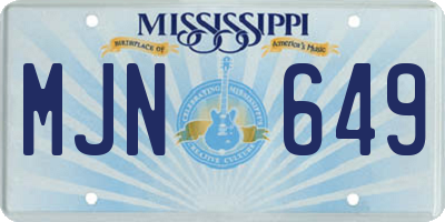 MS license plate MJN649