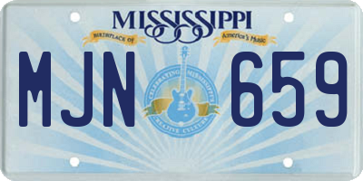 MS license plate MJN659