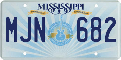 MS license plate MJN682