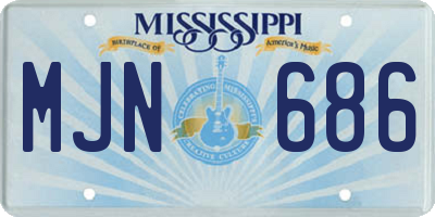 MS license plate MJN686