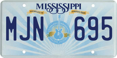 MS license plate MJN695
