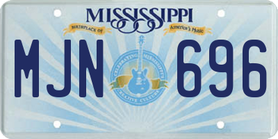 MS license plate MJN696