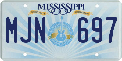 MS license plate MJN697