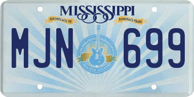 MS license plate MJN699