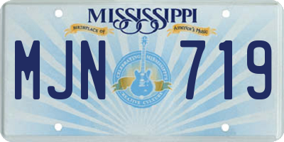 MS license plate MJN719