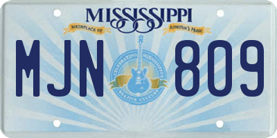 MS license plate MJN809