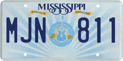 MS license plate MJN811