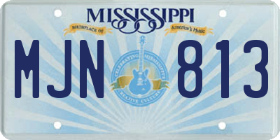 MS license plate MJN813
