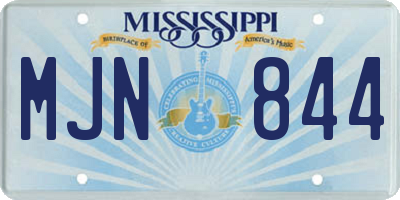 MS license plate MJN844