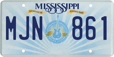 MS license plate MJN861