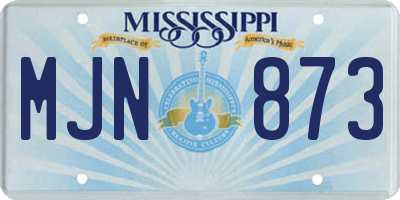 MS license plate MJN873