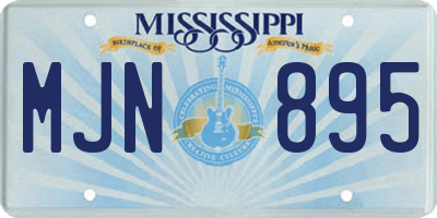 MS license plate MJN895