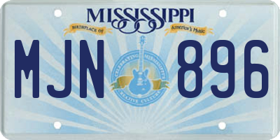 MS license plate MJN896