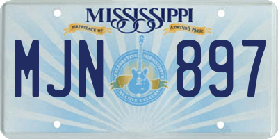 MS license plate MJN897