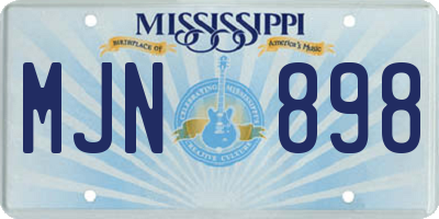 MS license plate MJN898