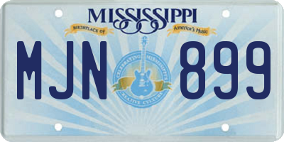 MS license plate MJN899