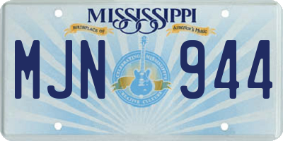 MS license plate MJN944