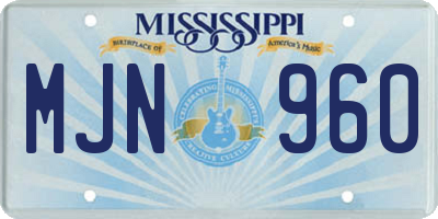 MS license plate MJN960