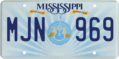 MS license plate MJN969
