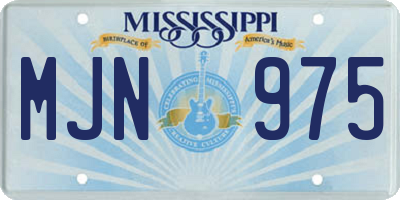 MS license plate MJN975