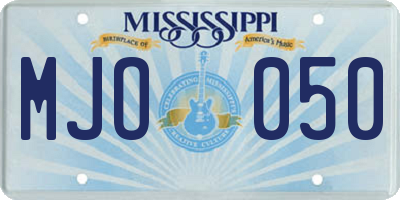MS license plate MJO050