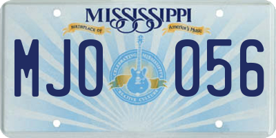 MS license plate MJO056