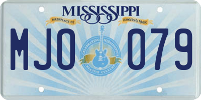 MS license plate MJO079