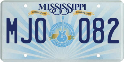 MS license plate MJO082