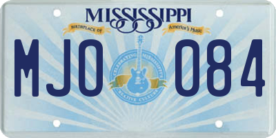 MS license plate MJO084