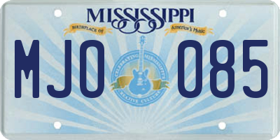MS license plate MJO085