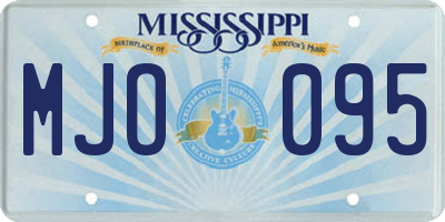 MS license plate MJO095