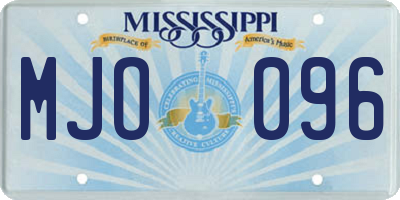 MS license plate MJO096