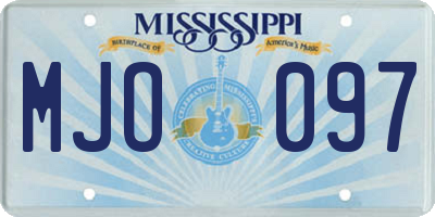 MS license plate MJO097