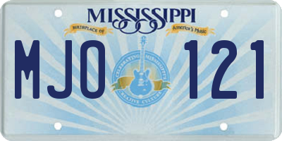 MS license plate MJO121