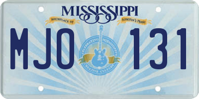 MS license plate MJO131