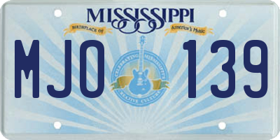 MS license plate MJO139