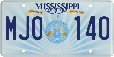 MS license plate MJO140