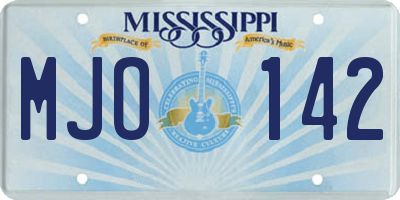 MS license plate MJO142