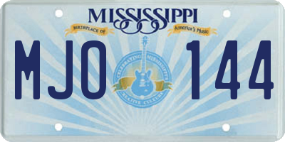 MS license plate MJO144