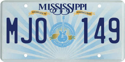 MS license plate MJO149