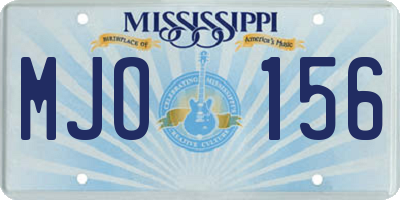 MS license plate MJO156