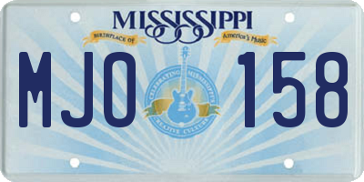 MS license plate MJO158