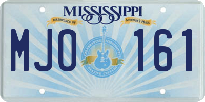 MS license plate MJO161