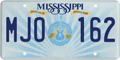 MS license plate MJO162
