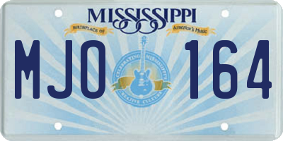 MS license plate MJO164