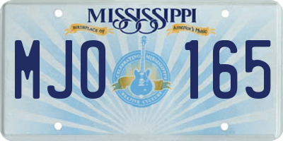 MS license plate MJO165