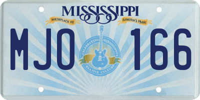 MS license plate MJO166