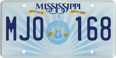 MS license plate MJO168
