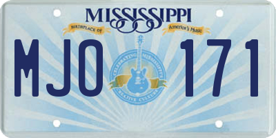 MS license plate MJO171