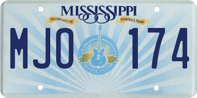 MS license plate MJO174